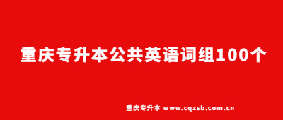 重庆专升本公共英语词组100个