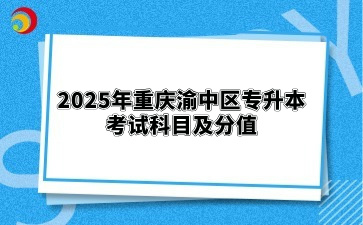 2025年重庆渝中区专升本考试科目及分值