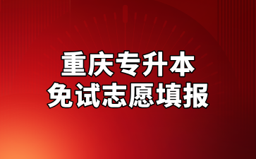 2025年重庆专升本免试志愿填报及相关内容